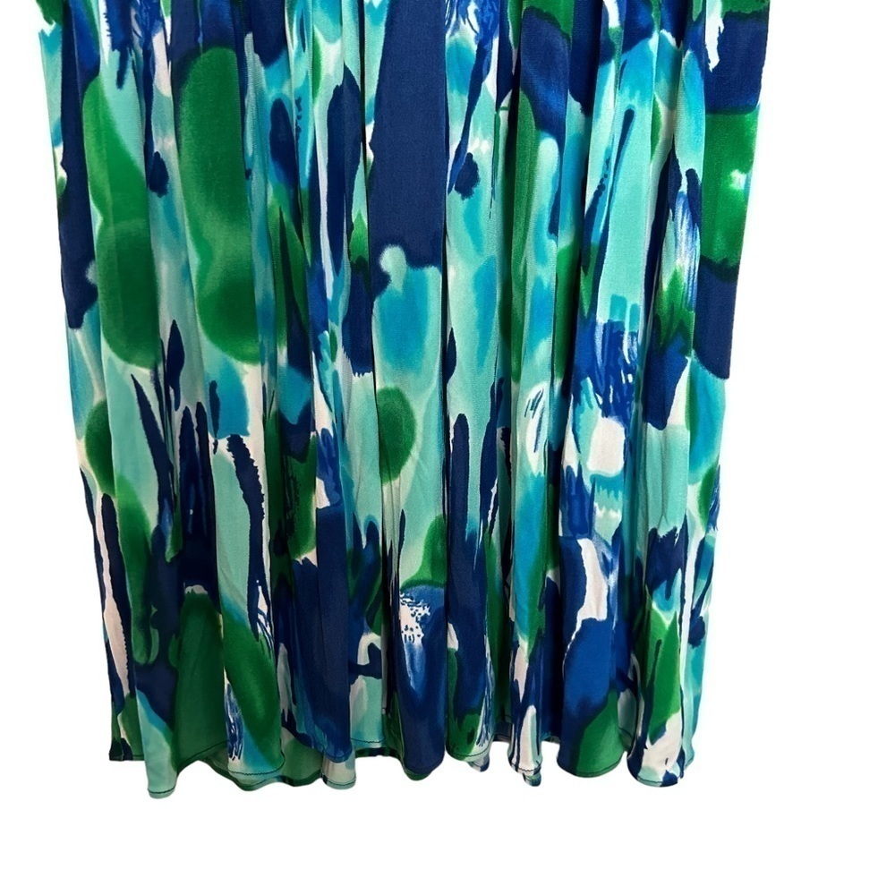 Calvin Klein Multi Colored Watercolor Look Halter Fit and Flare Dress NWT Sz. 10 - Picture 3 of 16